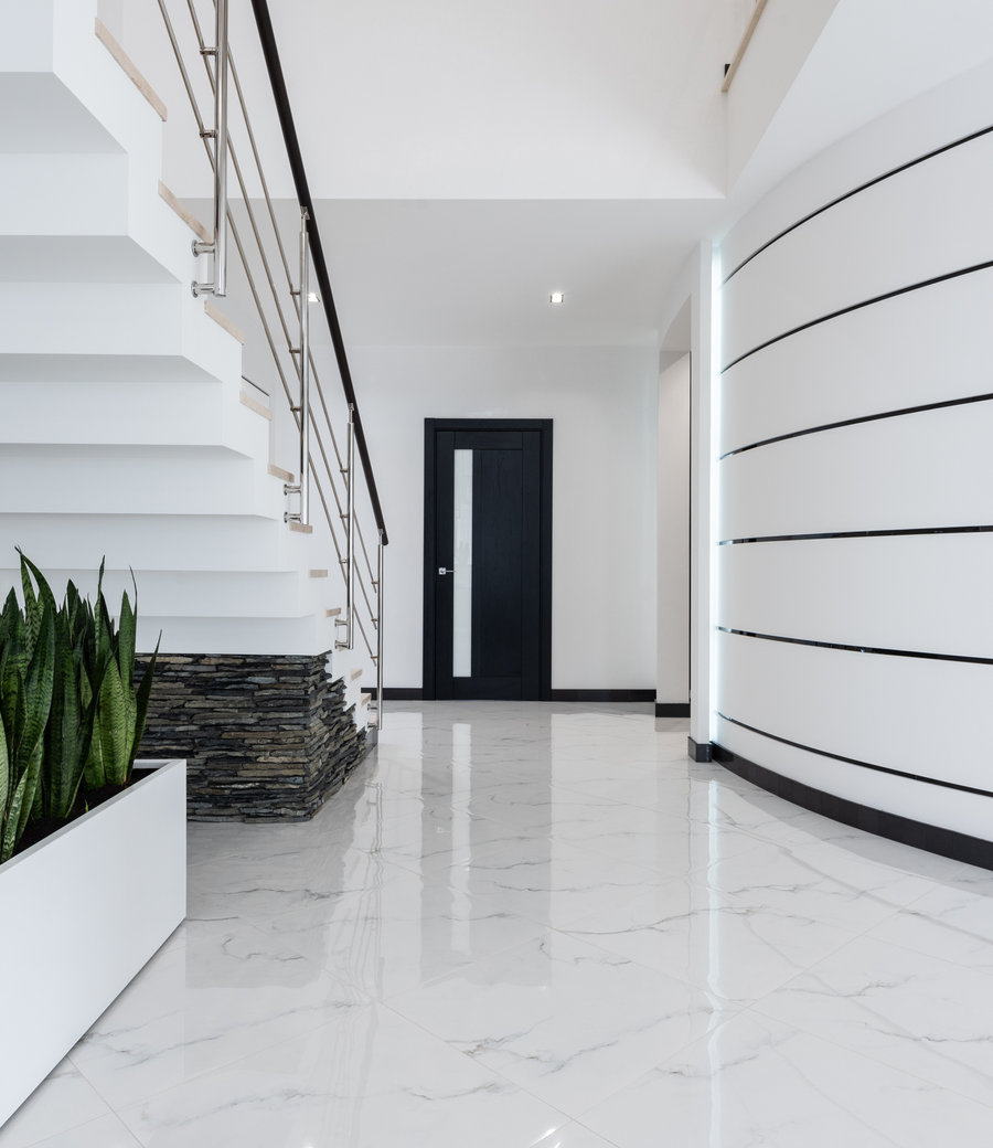Bright modern interior with staircase built by Arch 2 Build