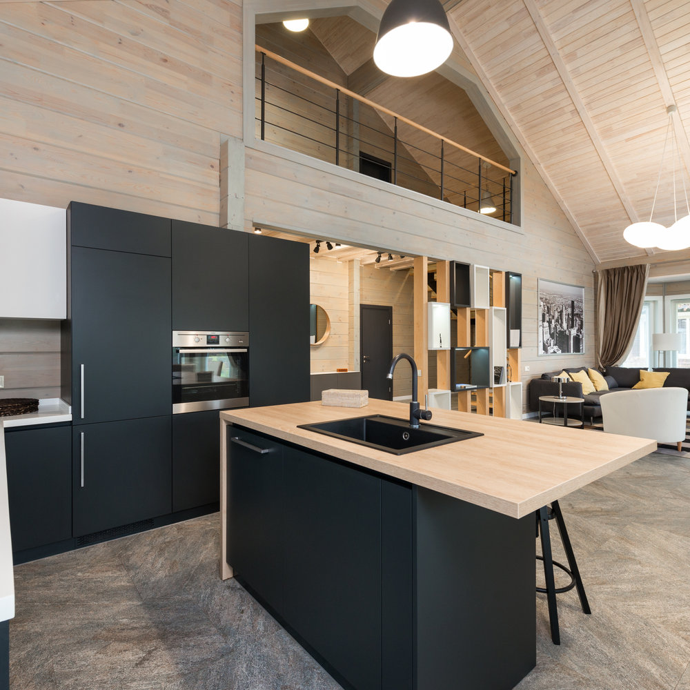 Finished ADU interior with loft
